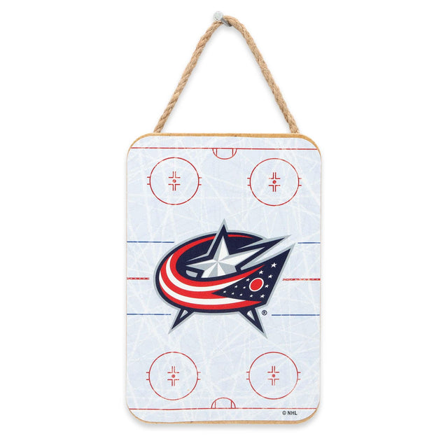 Columbus Blue Jackets Rink Hanging Wood Wall Decor