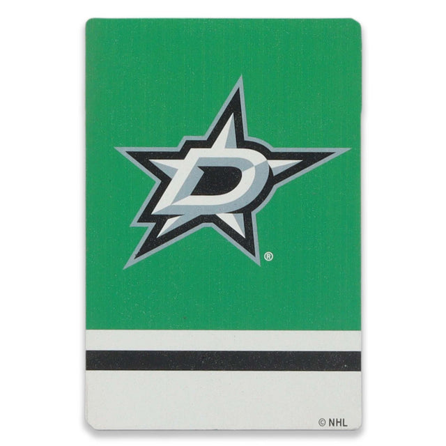 Imán de madera rayado con el logotipo de los Dallas Stars de la Liga Nacional de Hockey (NHL)