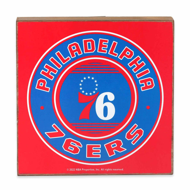 Philadelphia 76ers Logo Deep Wood Wall Decor