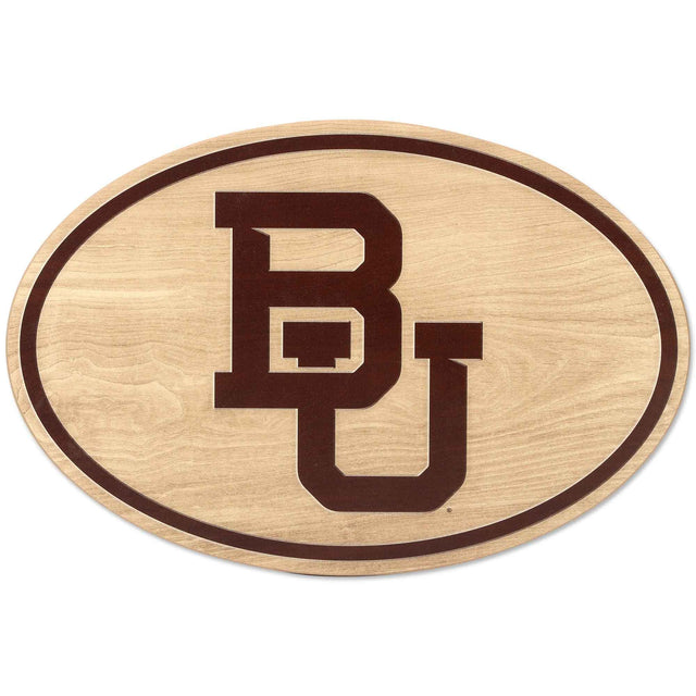 Baylor University Oval Natural Wood Wall Decor