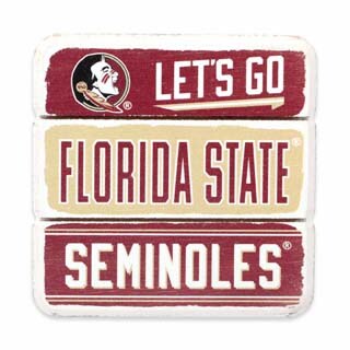 Florida State University Planked Wood Magnet