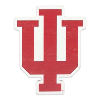 Indiana University Logo Wood Magnet