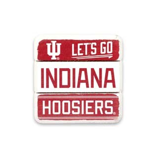 Indiana University Planked Wood Magnet