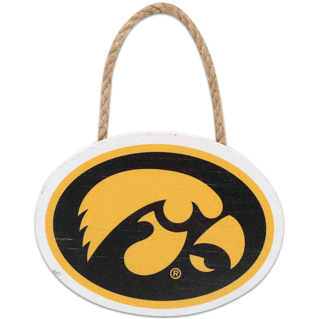 The University of Iowa Logo Icon Mini Hanging Wood Wall Decor