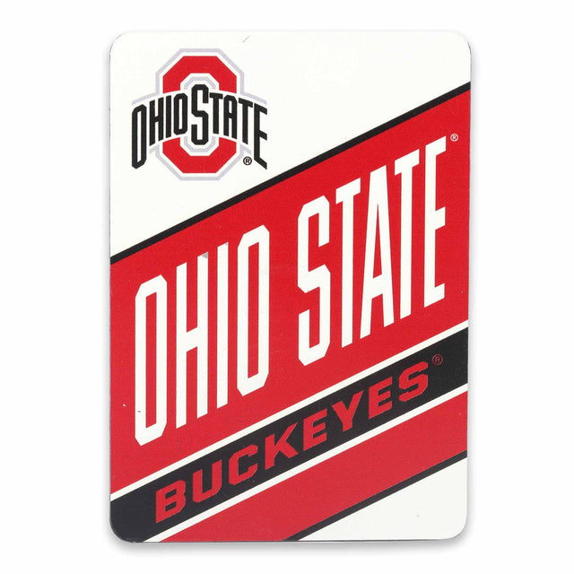 Imán de metal de gran tamaño de los Buckeyes de la Universidad Estatal de Ohio