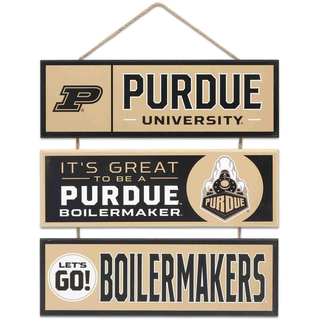 Purdue University Boilermakers Linked Wood Wall Decor