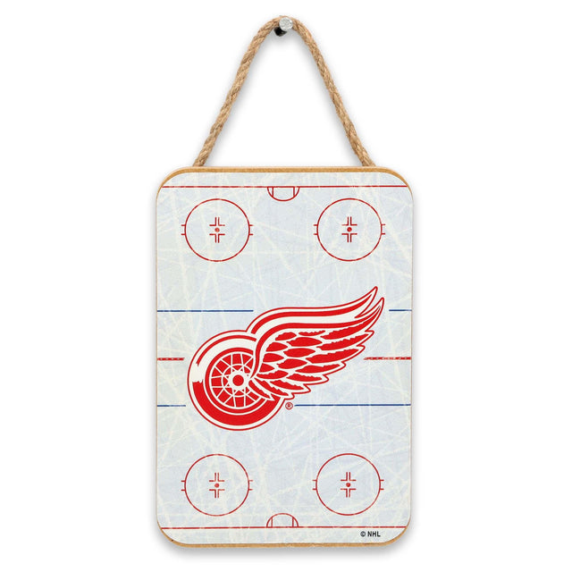 Decoración de pared de madera para colgar en la pista de patinaje de los Detroit Red Wings de la Liga Nacional de Hockey (NHL)