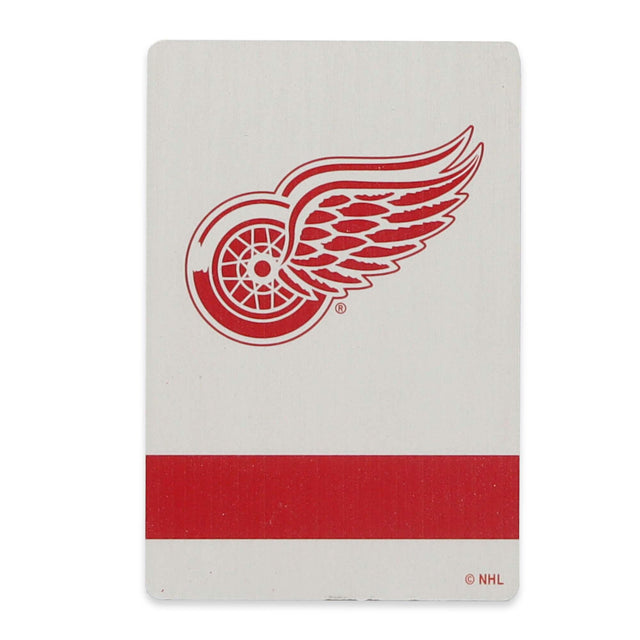 National Hockey League NHL Detroit Red Wings Logo Striped Wood Magnet