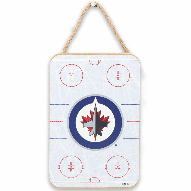 Winnipeg Jets Rink Hanging Wood Wall Decor