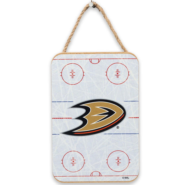 Decoración de pared de madera para colgar en la pista de patinaje de los Anaheim Ducks