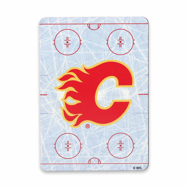 Imán de metal de la pista de patinaje de los Calgary Flames de la Liga Nacional de Hockey (NHL)