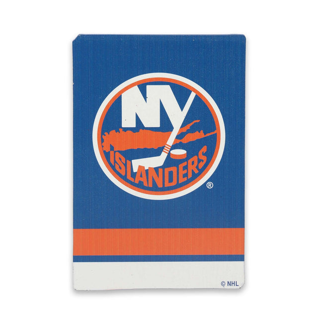 National Hockey League NHL New York Islanders Logo Striped Wood Magnet