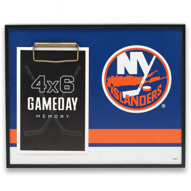 Marco de fotos con el logotipo del equipo de los New York Islanders de la Liga Nacional de Hockey (NHL)