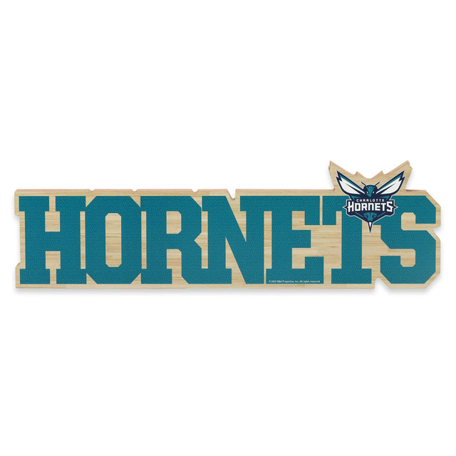 Decoración de mesa de madera cortada con láser de los Charlotte Hornets