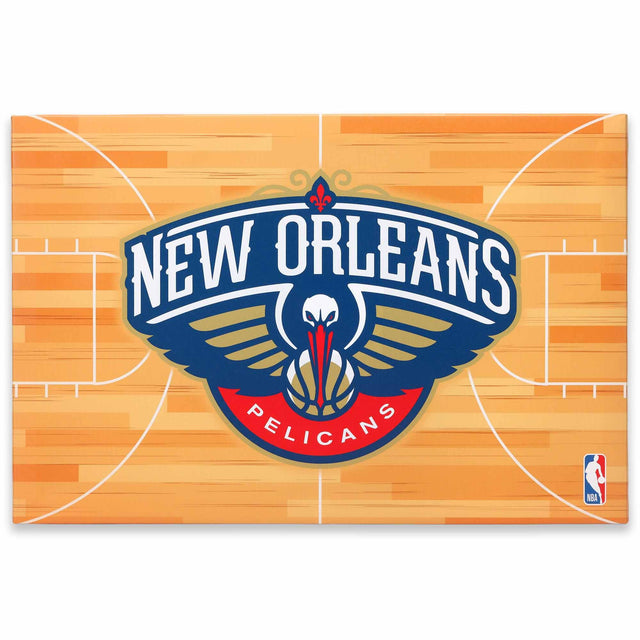 Decoración de pared en lienzo de la cancha de los New Orleans Pelicans