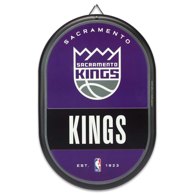 Sacramento Kings Logo Oval Metal Sign