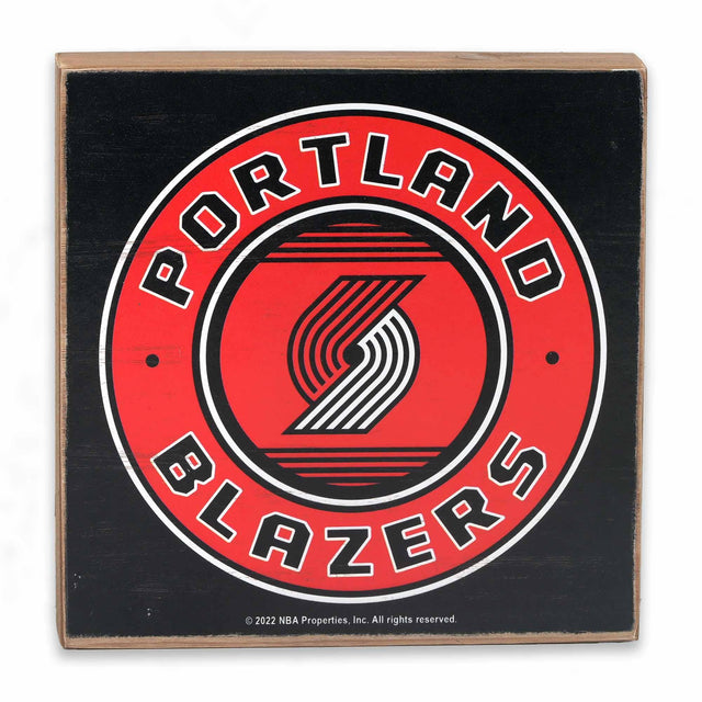 Portland Trail Blazers Logo Deep Wood Wall Decor