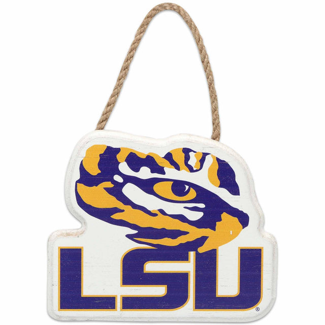 Louisiana State University Logo Icon Mini Hanging Wood Wall Decor