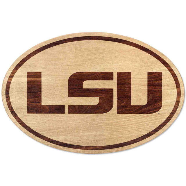 Louisiana State University Oval Natural Wood Wall Decor