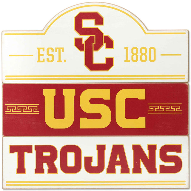 University of Southern California Bump Planked Wood Wall Decor