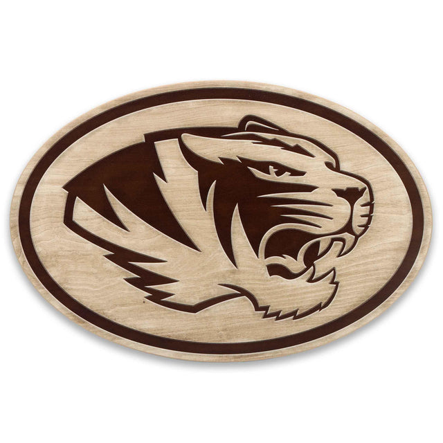 University of Missouri Oval Natural Wood Wall Decor