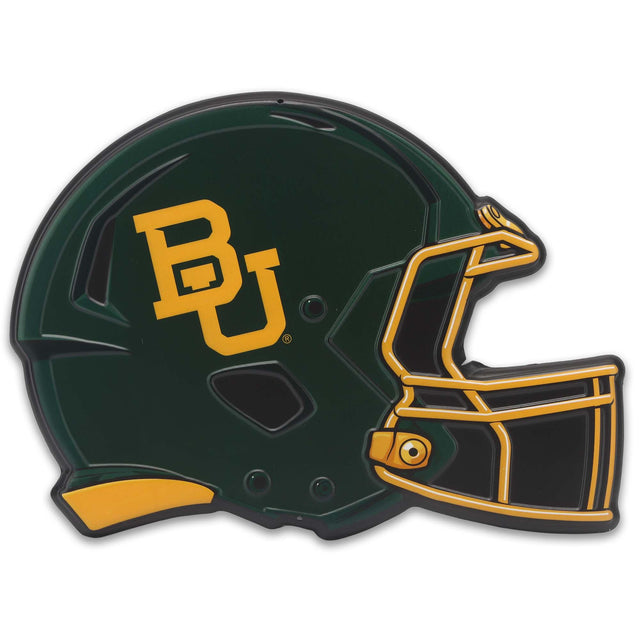 Baylor University BU Bears Helmet Metal Sign