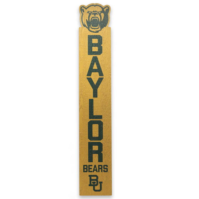 Decoración de pared de madera para porche vertical de la Universidad de Baylor Bears BU