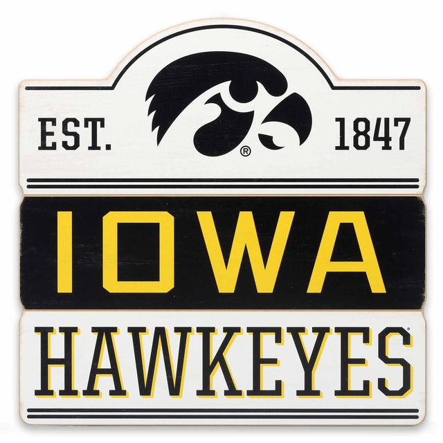 The University of Iowa Bump Planked Wood Wall Decor