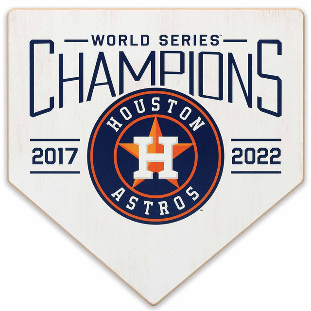 Decoración de pared con el plato de home de los Houston Astros de la Serie Mundial