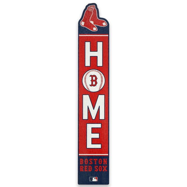 Boston Red Sox Home Vertical Porch Leaner Wood Wall Decor for Entryway, Covered Patio, or Living Room