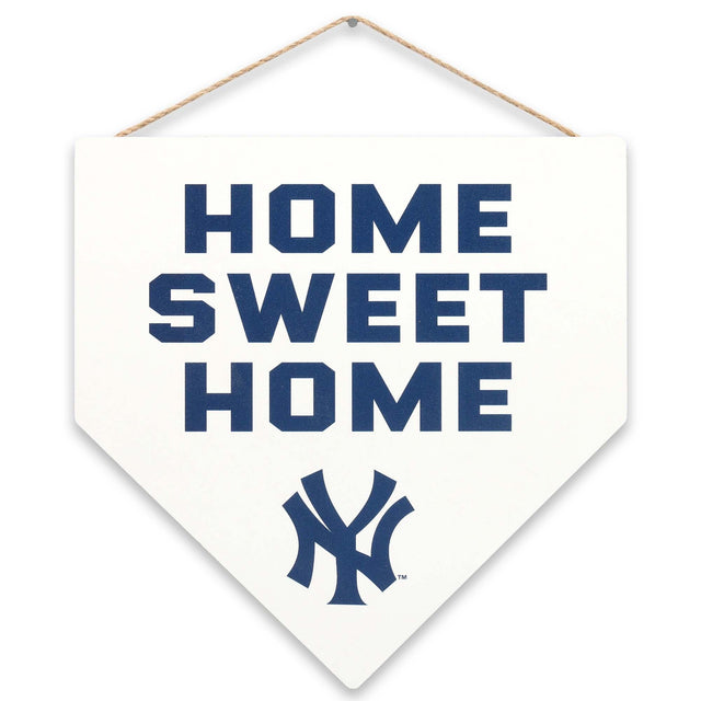 Decoración de pared de madera para colgar con el letrero Home Sweet Home de los New York Yankees para la cueva del hombre, la oficina o la sala de juegos