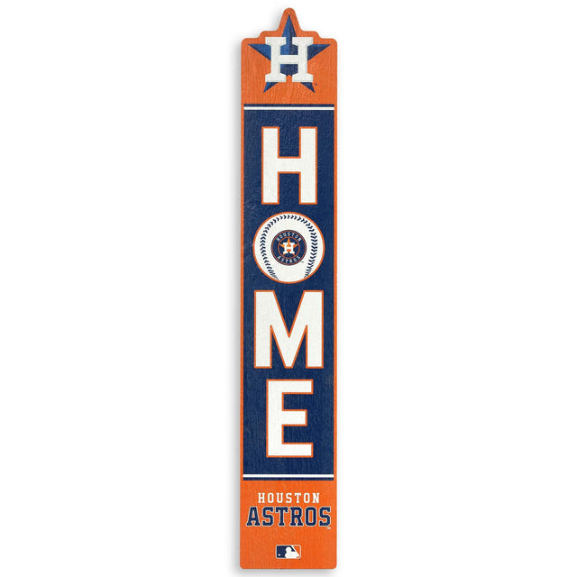 Houston Astros Home Vertical Porch Leaner Wood Wall Decor for Entryway, Covered Patio, or Living Room