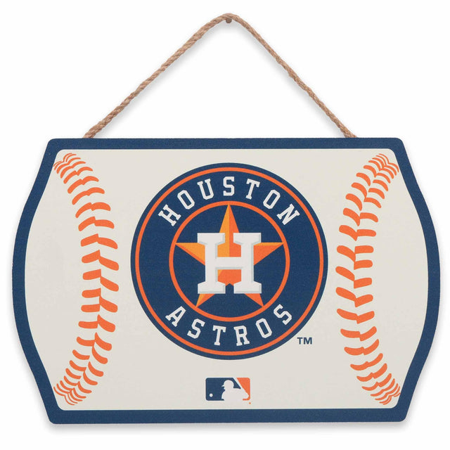 Béisbol de los Astros de Houston colgando de madera