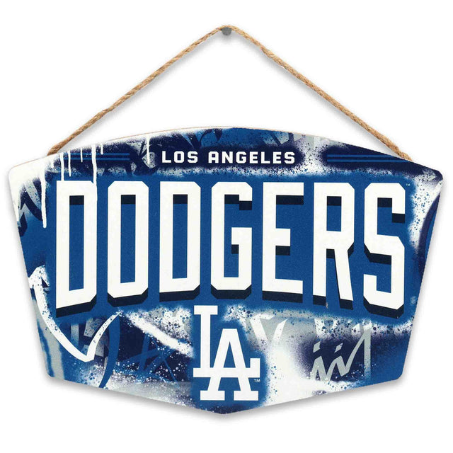 LA Dodgers Graffiti Hanging Wood