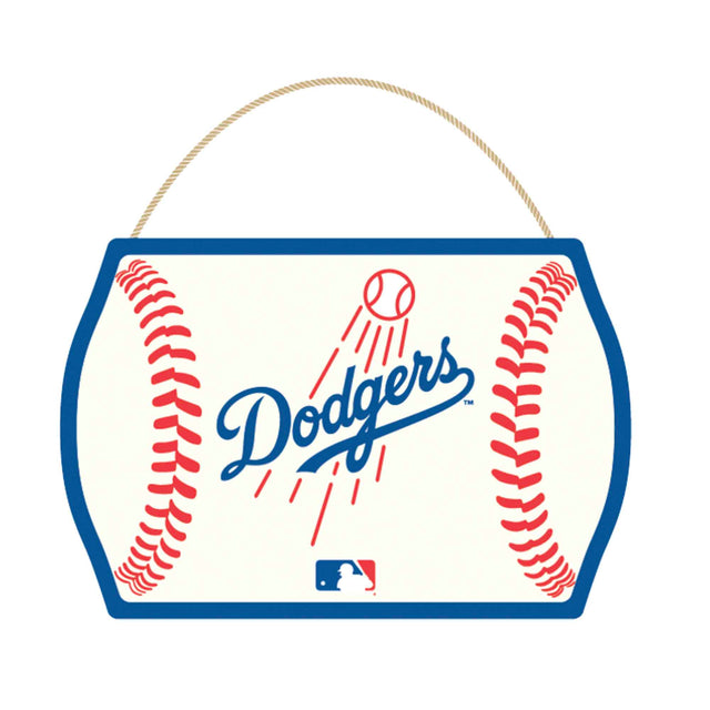 LA Dodgers Baseball Hanging Wood