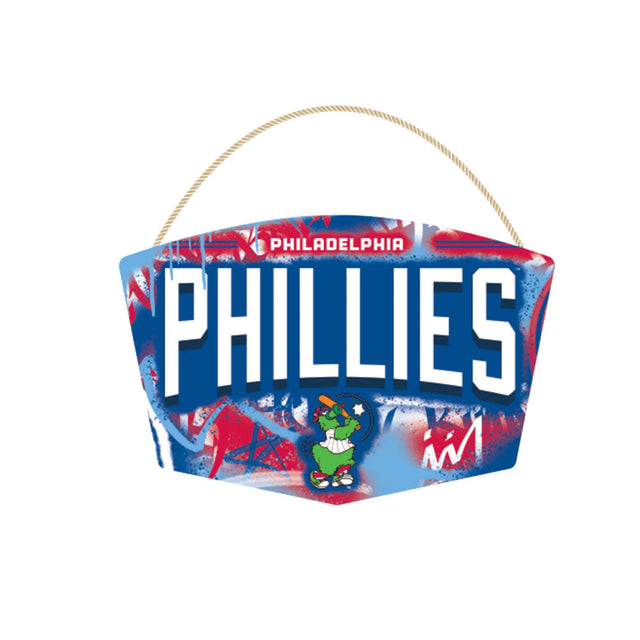 Philadelphia Phillies Graffiti Hanging Wood