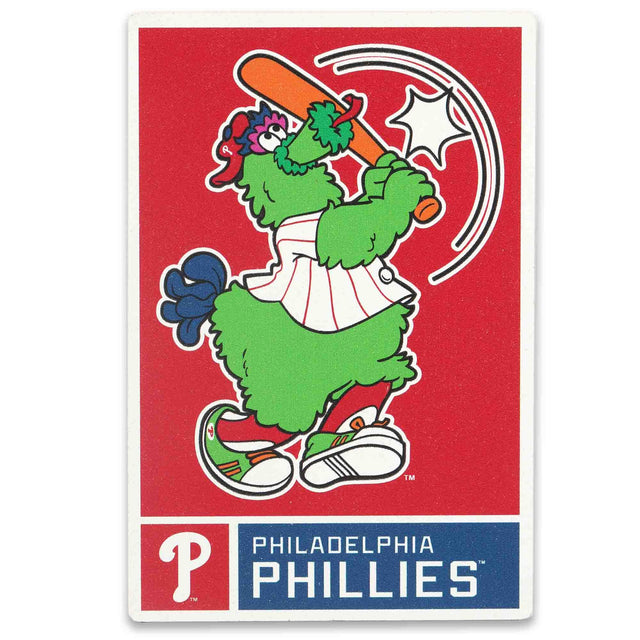 Phillies Phanatic Mascot Wood Magnet