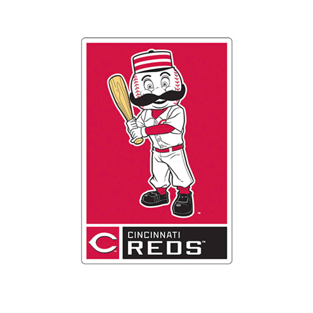 Mr. Red Reds Mascot Wood Magnet