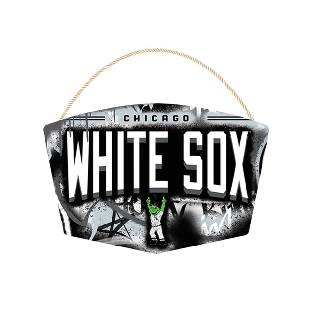 White Sox Graffiti Hanging Wood