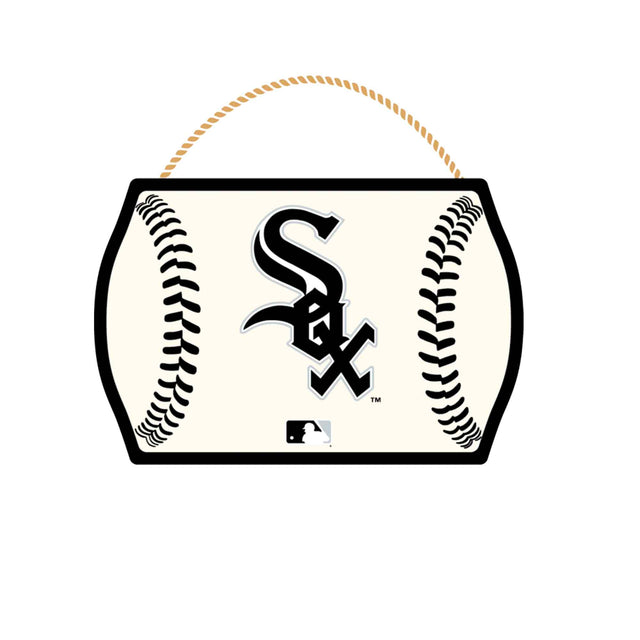 White Sox Baseball Hanging Wood