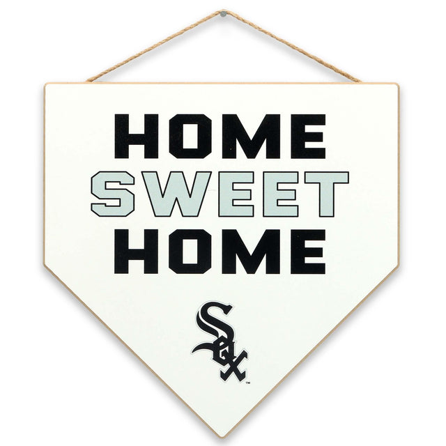 Chicago White Sox Home Sweet Home Plate Hanging Wood Wall Decor for Man Cave, Office, or Game Room