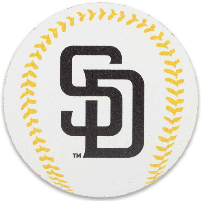 Imán de madera con el logotipo de béisbol de los Padres de San Diego de las Grandes Ligas de Béisbol