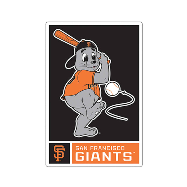 Lou Seal Giants Mascot Wood Magnet