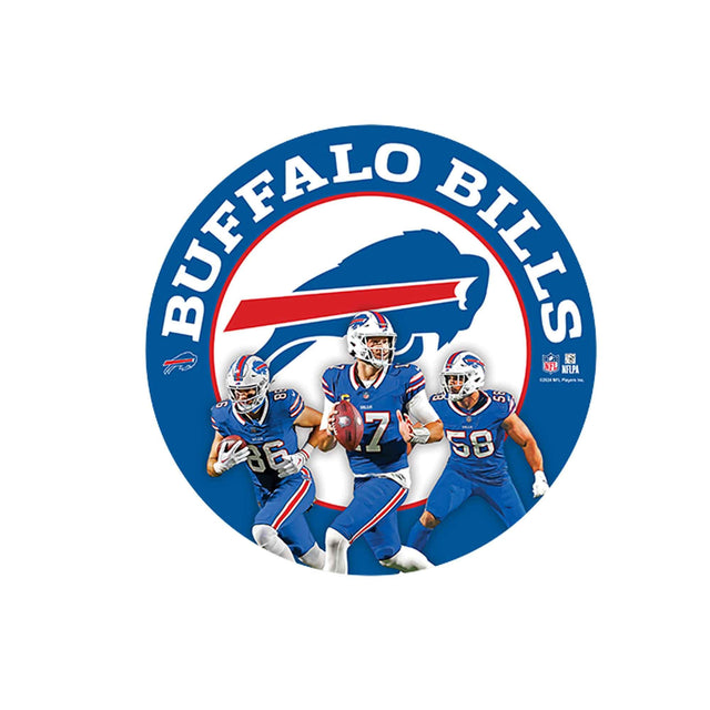 Letrero metálico redondo del día del partido de los Buffalo Bills de la NFL