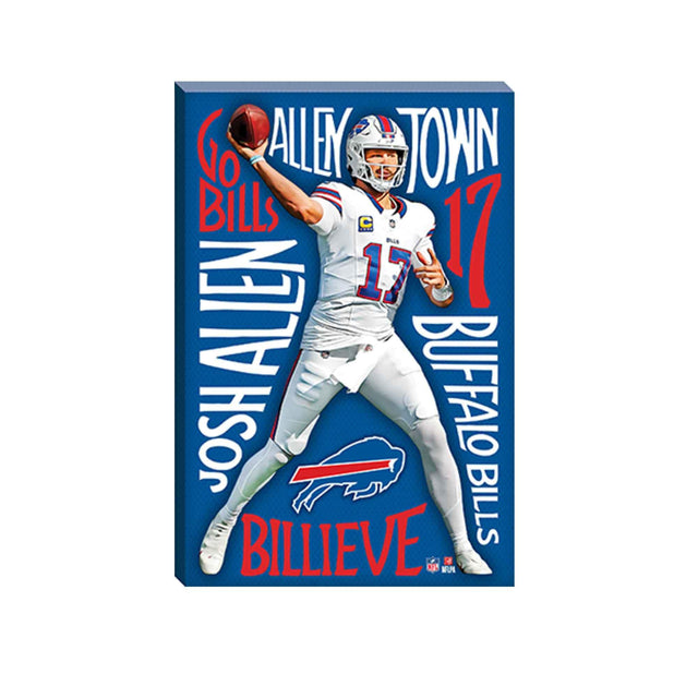 NFL Buffalo Bills Josh Allen Winning Words Canvas Wall Decor