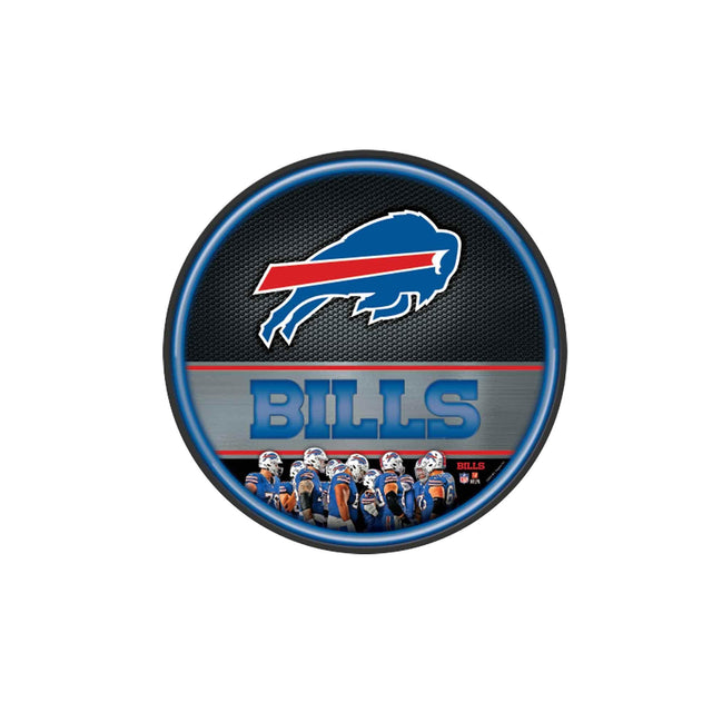 Arte de pared redondo con luces LED de Buffalo Bills