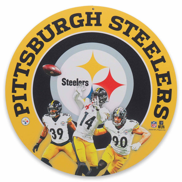 NFL Pittsburgh Steelers Gameday Round Metal Sign