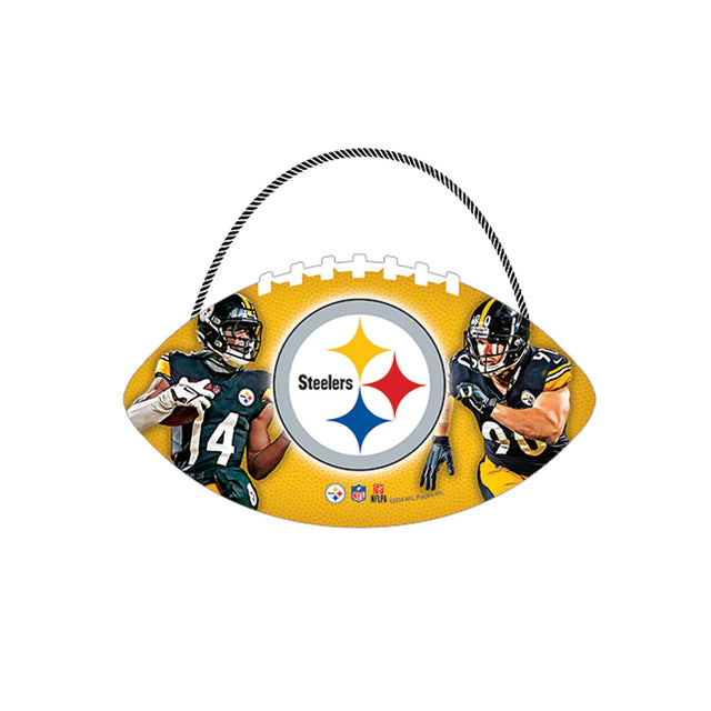 Pittsburgh Steelers Football Hanging Wood