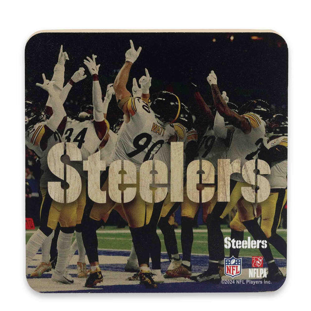 Pittsburgh Steelers Team Huddle Tabletop Wood