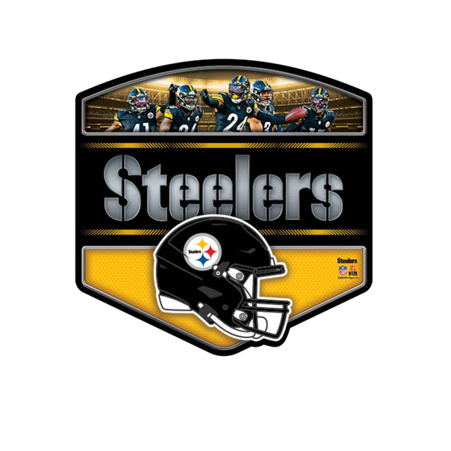 Letrero de metal de la NFL Pittsburgh Steelers Huddle Knockout